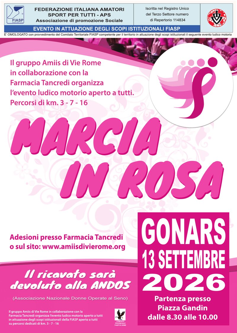 Locandina Marcia in Rosa 2026